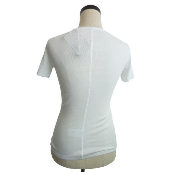 NWT Everlane Mico Rib White Top Tee Size XS - Picture 3 of 6